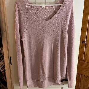 GAP Women's Soft Pink V-Neck Sweater